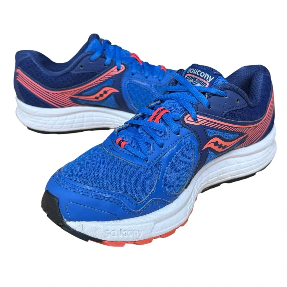 Saucony Cohesion 10 Blue/Coral Pink S15333-2 Women's Running Walking Shoes US 9